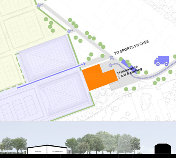 Diagram and site plan combined